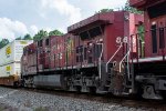 CP 8610 trails on a northbound intermodal  
